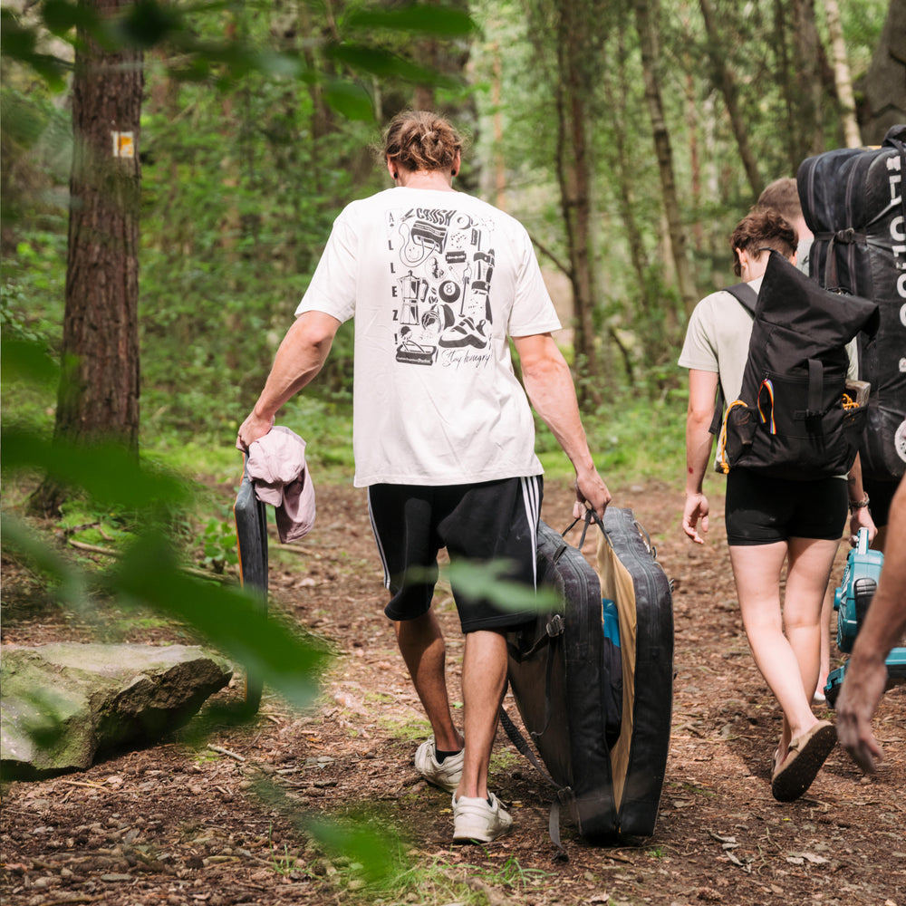 
                      
                        "Climbing essentials" organic T-shirt
                      
                    