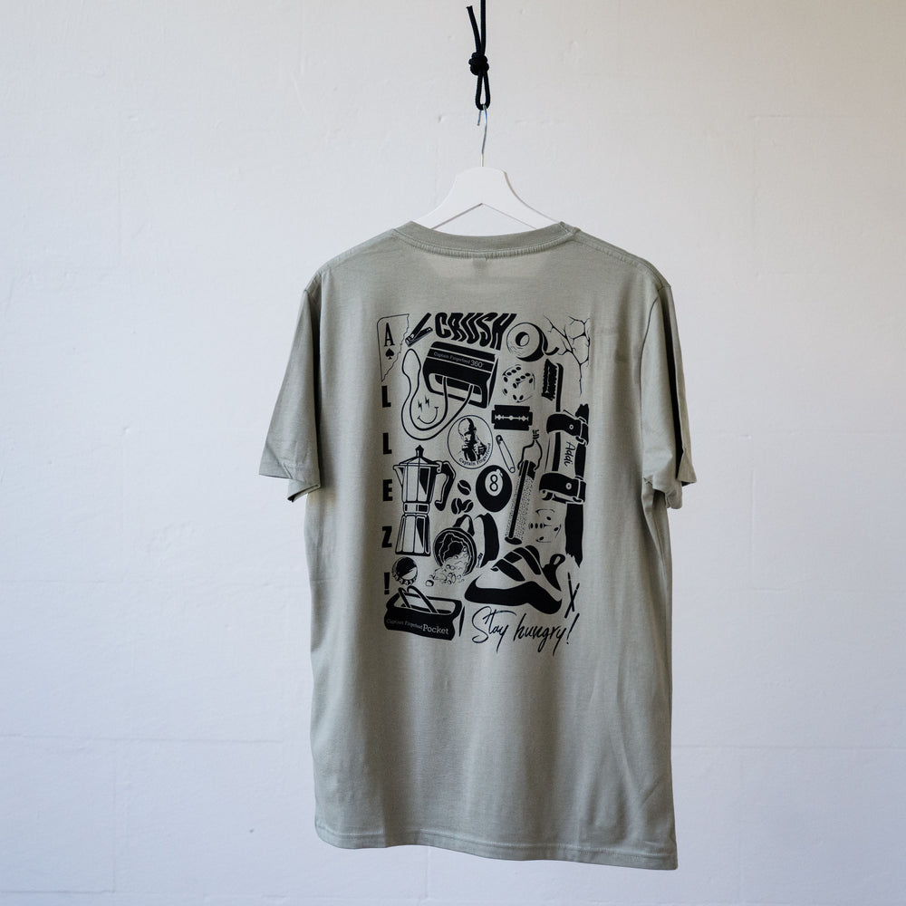 
                      
                        "Climbing essentials" organic T-shirt
                      
                    